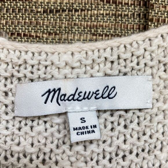 Madewell cotton linen knit top off white - Picture 4 of 6